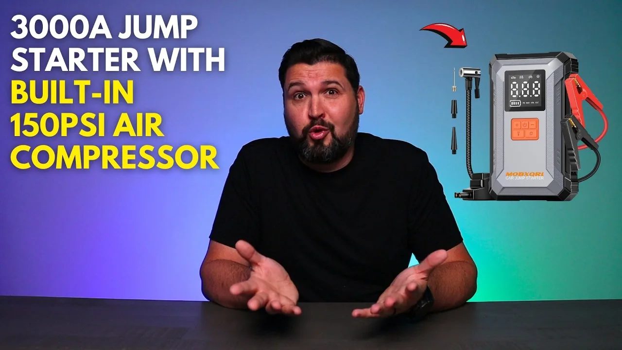 3000A Jump Starter with Built-In 150PSI Air Compressor