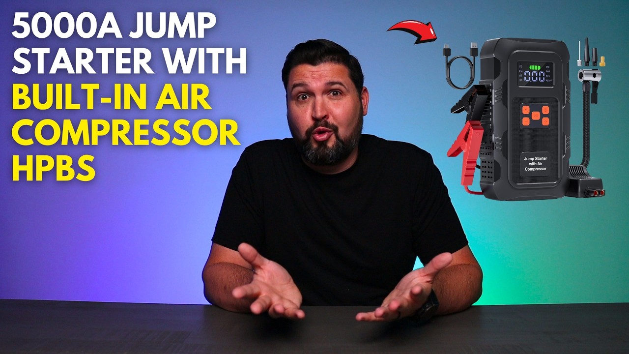 5000A Jump Starter with Built-In Air Compressor - HPBS