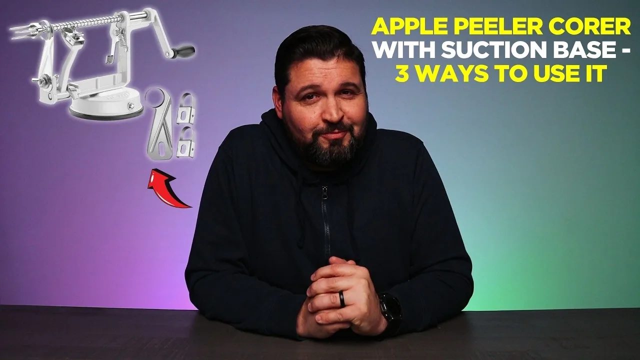 Apple Peeler Corer with SUCTION BASE - 3 Ways to Use It
