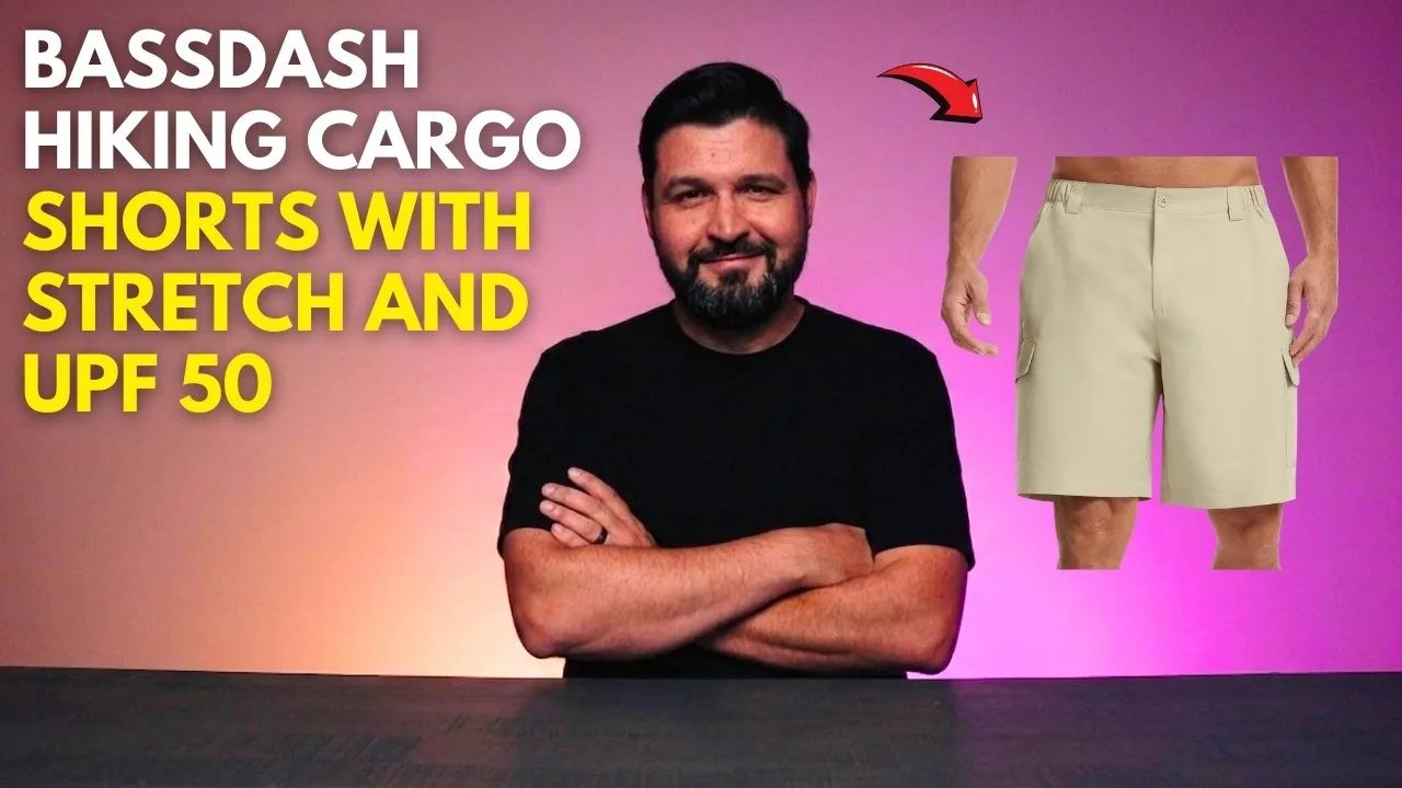 Bassdash Hiking Cargo Shorts with STRETCH and UPF 50+
