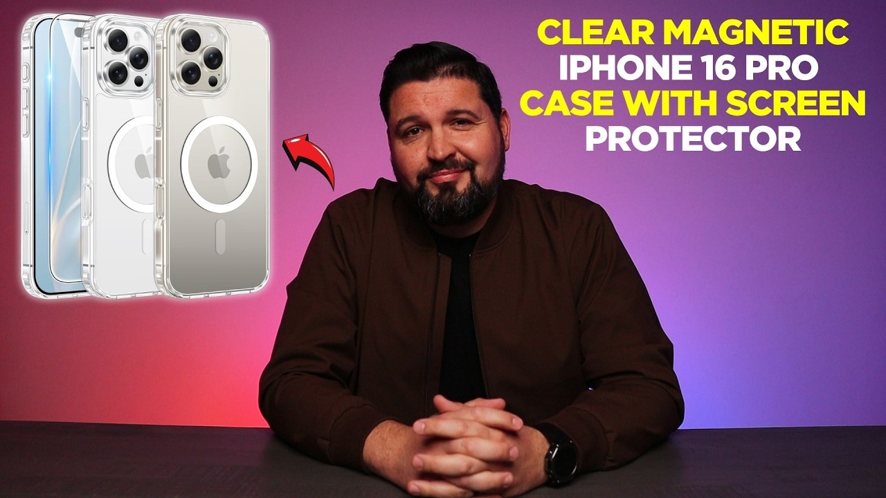 Clear Magnetic iPhone 16 Pro Case with Screen Protector