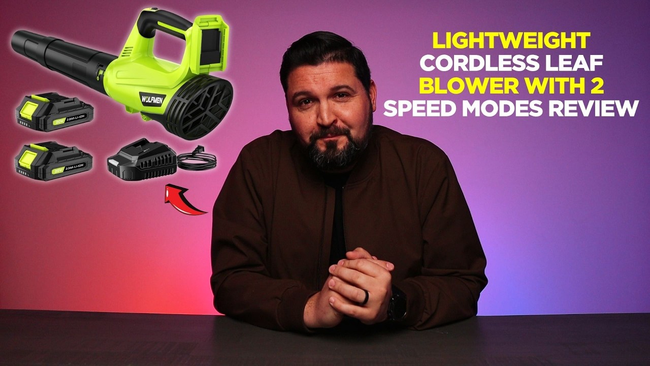 Lightweight Cordless Leaf Blower with 2 Speed Modes Review