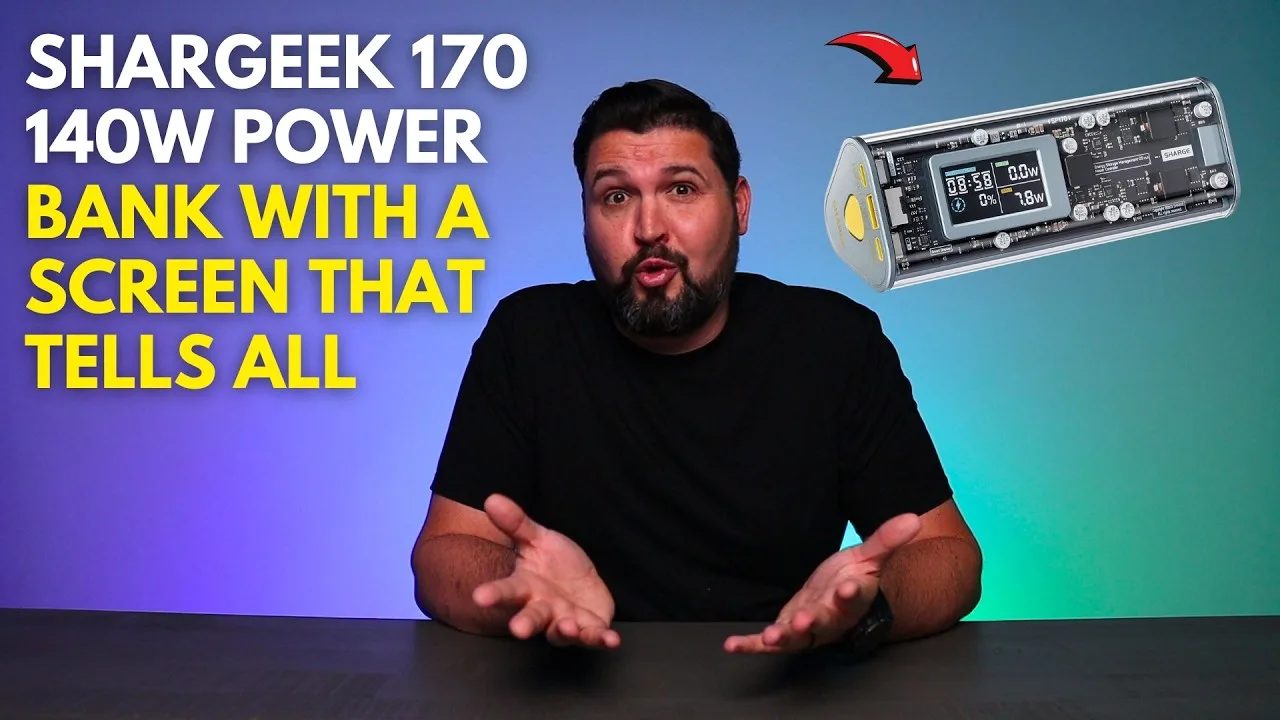 SHARGEEK 170 - 140W Power Bank with a SCREEN That Tells All