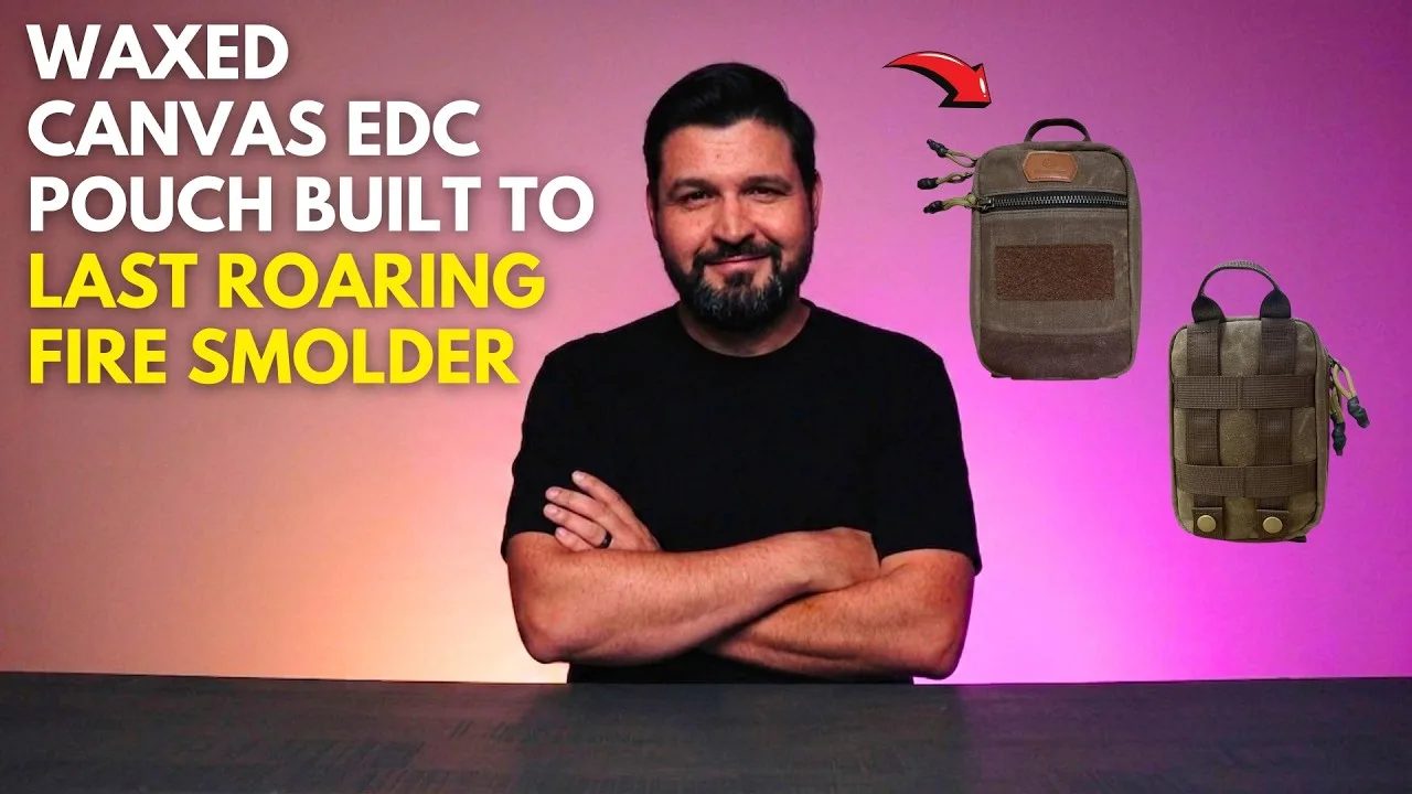 Waxed Canvas EDC Pouch BUILT to Last - Roaring Fire Smolder